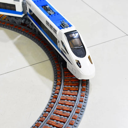 MOC City Creative Idea Train Straight and Curved Rails Base Tracks Shoulder Building Blocks Bricks Accessories DIY kid Toys gift.