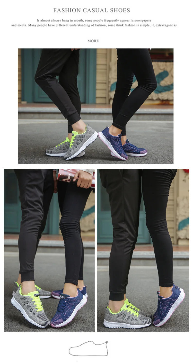 Fashion Breathable Women Casual Shoes  Walking Mesh Flat Shoes Woman White Sneakers Women 2022 Tenis Feminino Female Shoes.