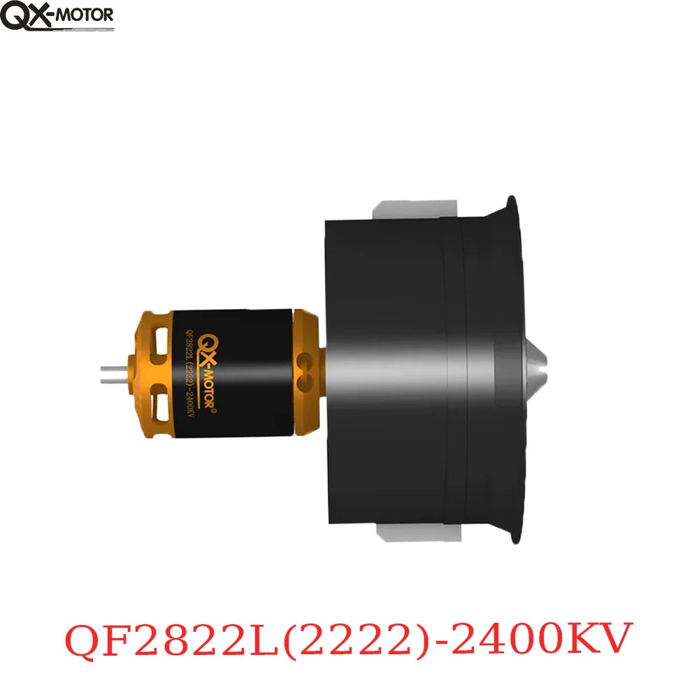 QX-MOTOR 64mm EDF 12 Blades Duct Fan QF2822 2200KV 2400KV 3500KV 3800KV 4300KVBrushless Motor for DIY RC Drone Accessories Parts.