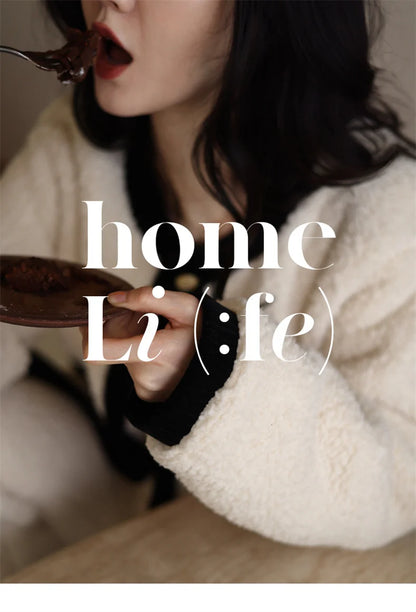 Winter Women Warm Fashion Pajama Sets Sweet   Elegant French Style Girlish Leisure Thicken Flannel Comfort Pajamas