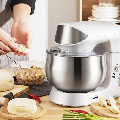 DIVEDEER Kitchen food mixer 3.5L stainless steel bowl cream egg mixture cake dough kneading machine 600W vertical mixer.