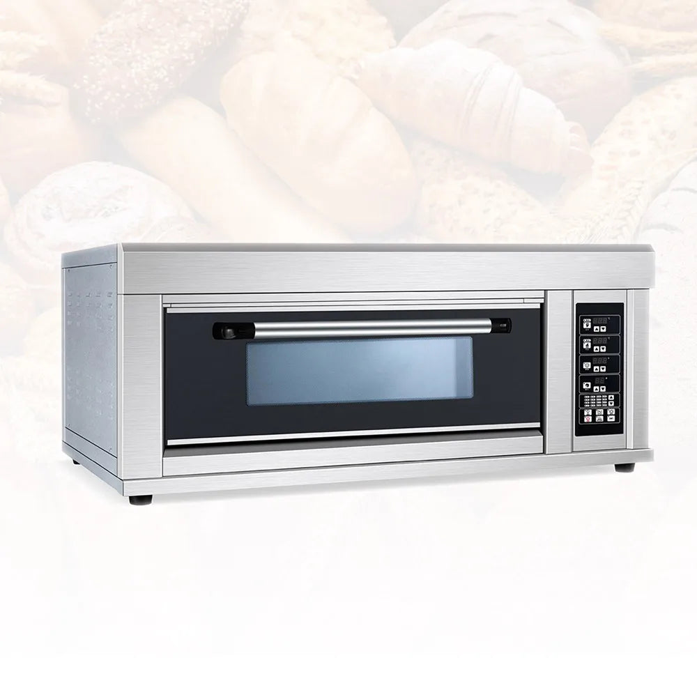 3 Decks 6 Trays Electrical Gas Pie Baking Oven Pizza Oven Complete Bakery Snack Production Line Baguette Bakery Equipment.