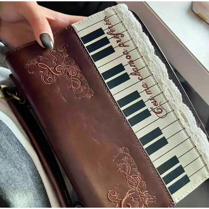 Fashion Polka Dot Ladies Piano Bag New Style Niche Underarm Shoulder Bag Sweet Personality Piano Backpack Women's Bag Square Bag