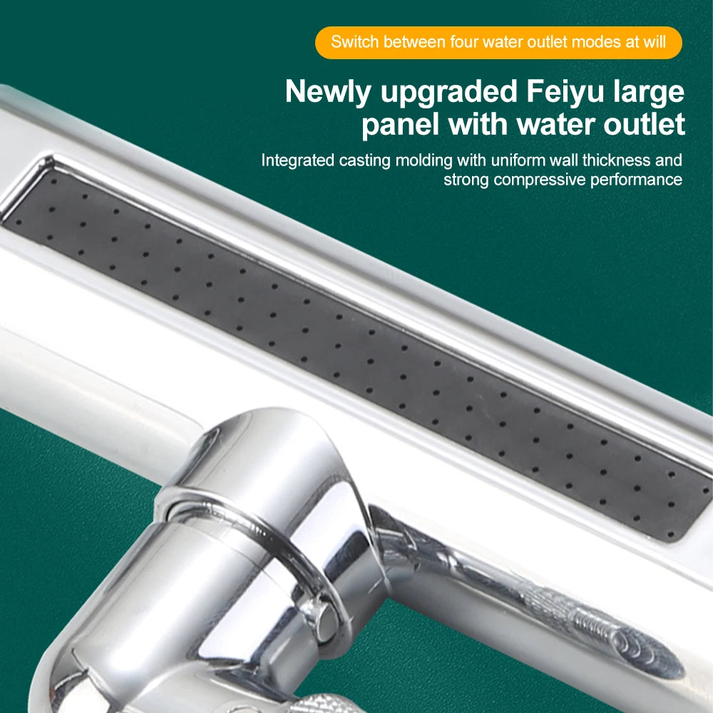 360 degrees Rotatable Waterfall Kitchen Faucet Splash Guard Rotating Booster Extension Spout Head Universal Accessories