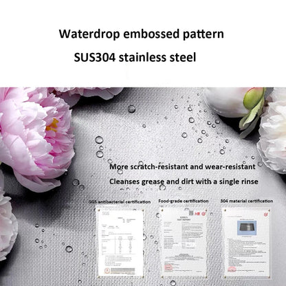 Japanese 3D Flat Large Single Slot Little millet grain Nano 304 Stainless Steel Kitchen Sink Wash Basin Dish Basin for Household