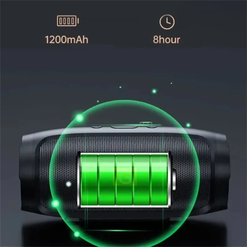 Portable Subwoofer Bluetooth Speakers Outdoor Stereo Surround Waterproof Loudspeaker Wireless Sound Box Support FM Radio TF Card.