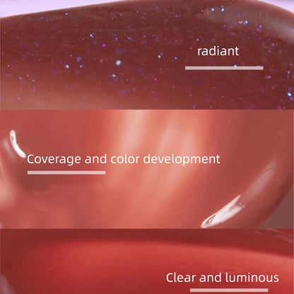 Uhue Lip Gloss Moisturizing Hydrating Glass Lip Glaze Crystal Fruit Nourishing Lipstick for Women Lipstick Makeup Cosmetics.