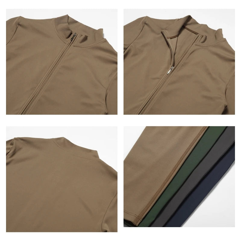 Zipper Long Sleeve Jumpsuit Gym Sportswear Women Yoga Boilersuit Women Sports Jumpsuit Fitness Rompers Stretch Workout Bodysuits.