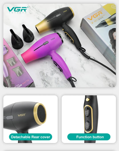 VGR2000-2400W ultra large wind power hair dryer, quick drying hair styling hair dryer, dormitory home gradient hair dryer V-461