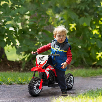Homcom Children's Electric Motorcycle with Licensed Honda Crf450Rl 71X40.5X43.5Cm Red.