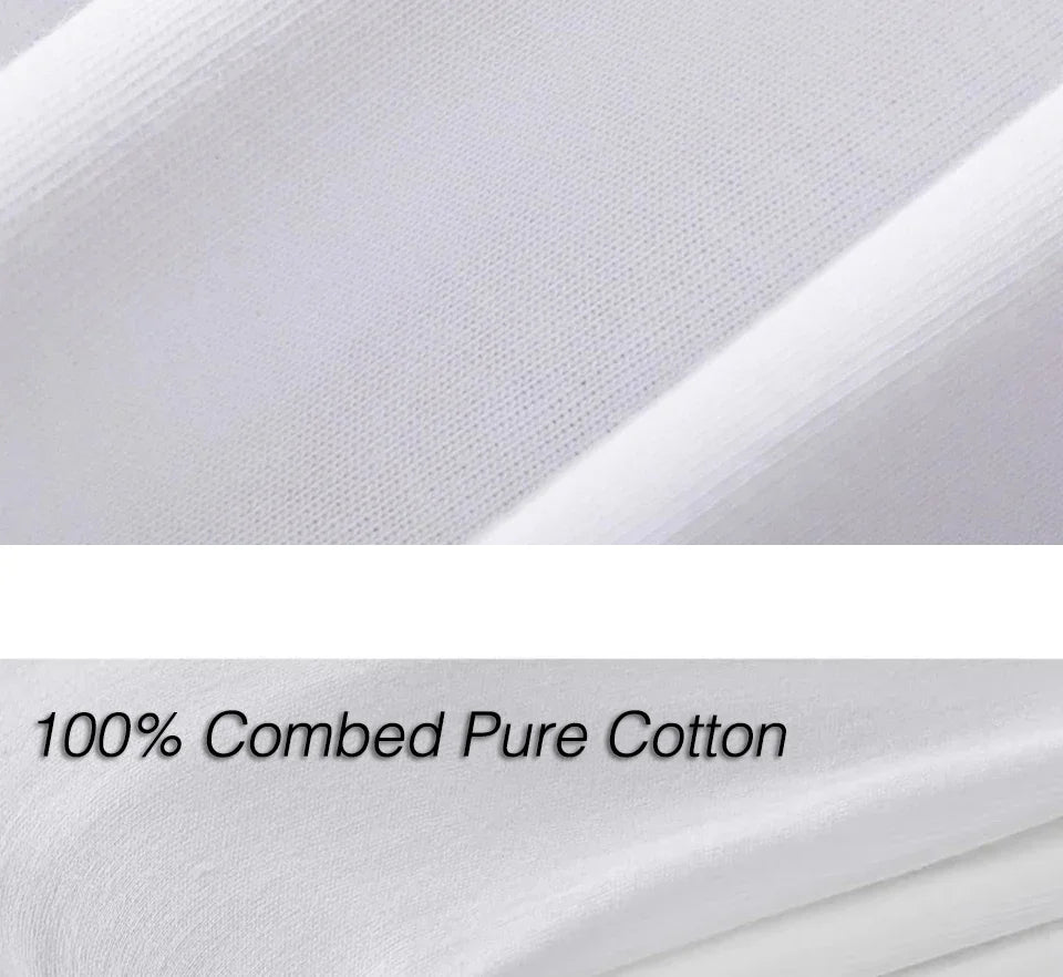 100% pure cotton summer high-end brand men's short sleeve round neck fashionable style half sleeved top breathable T-shirt.