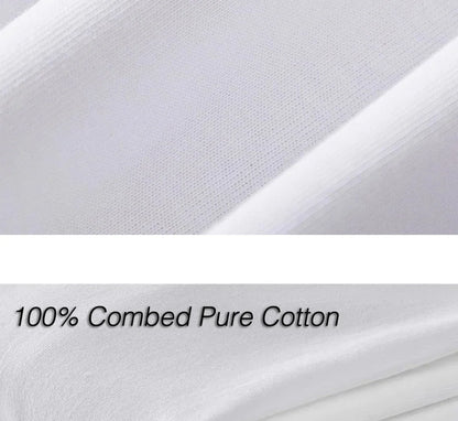 100% pure cotton summer high-end brand men's short sleeve round neck fashionable style half sleeved top breathable T-shirt.