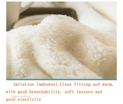 Coral Fleece Autumn Winter Warm Blankets for Bed 3 Layers Thicken Flannel Blanket Quilt Soft Comfortable Warmth Quilts Washable.