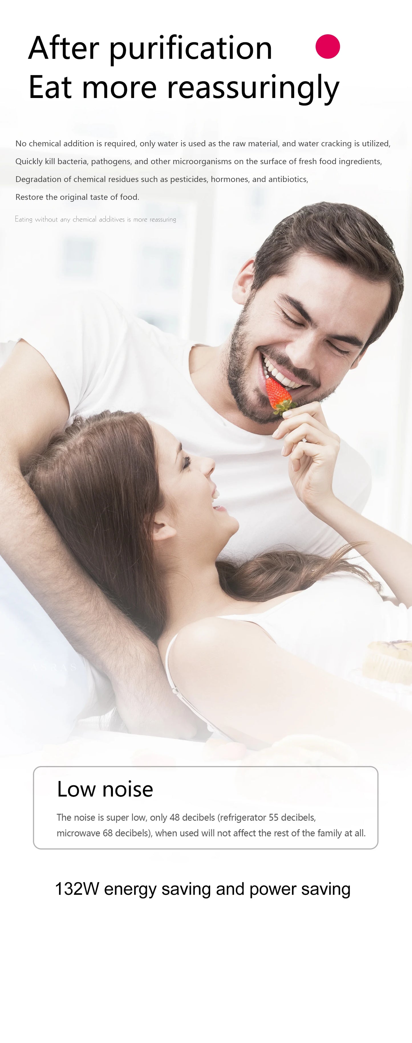 ASRAS Kitchen Sink Stainless Steel Nano Grey Kitchen Sink with Built-in Food Purifier, Hidden Cover & Adjustable Lift Faucet