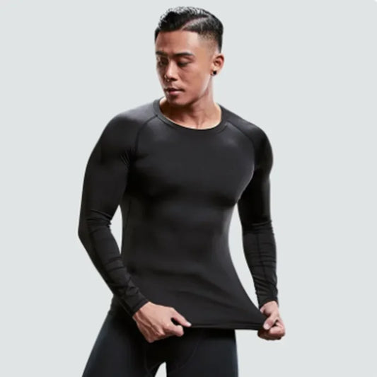 New Men's Tracksuit Gym Fitness Running 2 Pcs/Set Quick Dry Sweat-absorb Compression Sport Suit Clothes Jogging Sport Wear S-3XL.