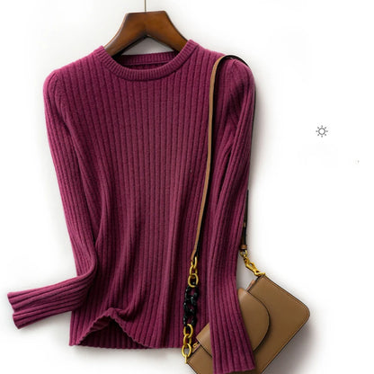 Frauen Pullover Oansatz Herbst Winter Grundlegende Pullover Warme Casual Pulls Jumper Koreanische Langarm Solide Strickwaren Bodenbildung Top.