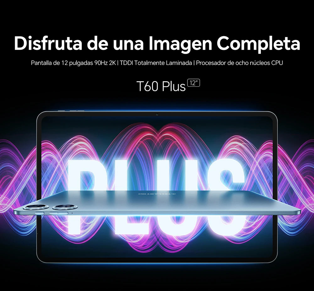 【New】Teclast T60 Plus 12 Inch Tddi 90Hz 2K Screen 2000X1200 Android 14 Widevine L1 Mtk Helio G88 (6Gb Ram+10Gb Expansion)16Gb/128Gb 8000Mah Battery 4g Lte Dual Sim Tf up to 1Tb.