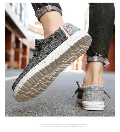 Men's Loafers Designer Slide in Low Cut Sneakers Casual Boat Shoes Comfortable Walking Flat Shoes Breathable Canvas Shoes 2025.