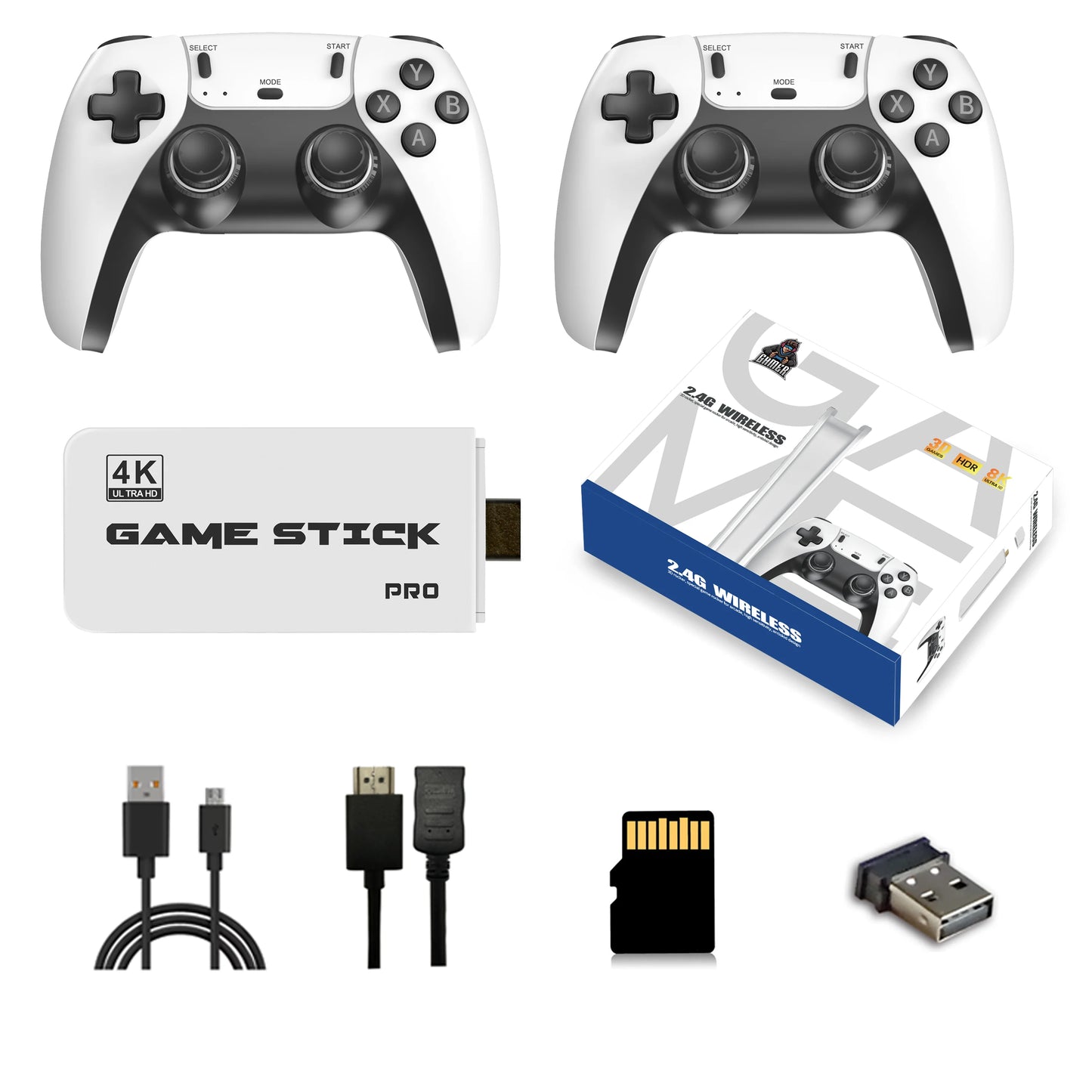 4K TV Game Stick M15 Video Game Console Built-in 40000+/50000 Games 128G Handheld Game Player Wireless Controller Retro Gamepad.