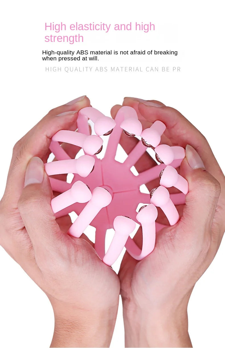 Head Massager Neck Massage Octopus Scalp Stress Relax 12 Antennae Massage Head Meridian Comb Point Pressing Head Artifact.