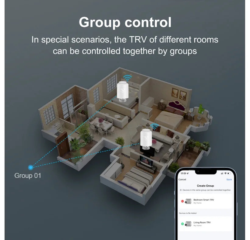Tuya ZigBee Thermostat Radiator Actuator,Smart TRV Thermostatic Valve Temperature Controller Support Alexa Google Home.