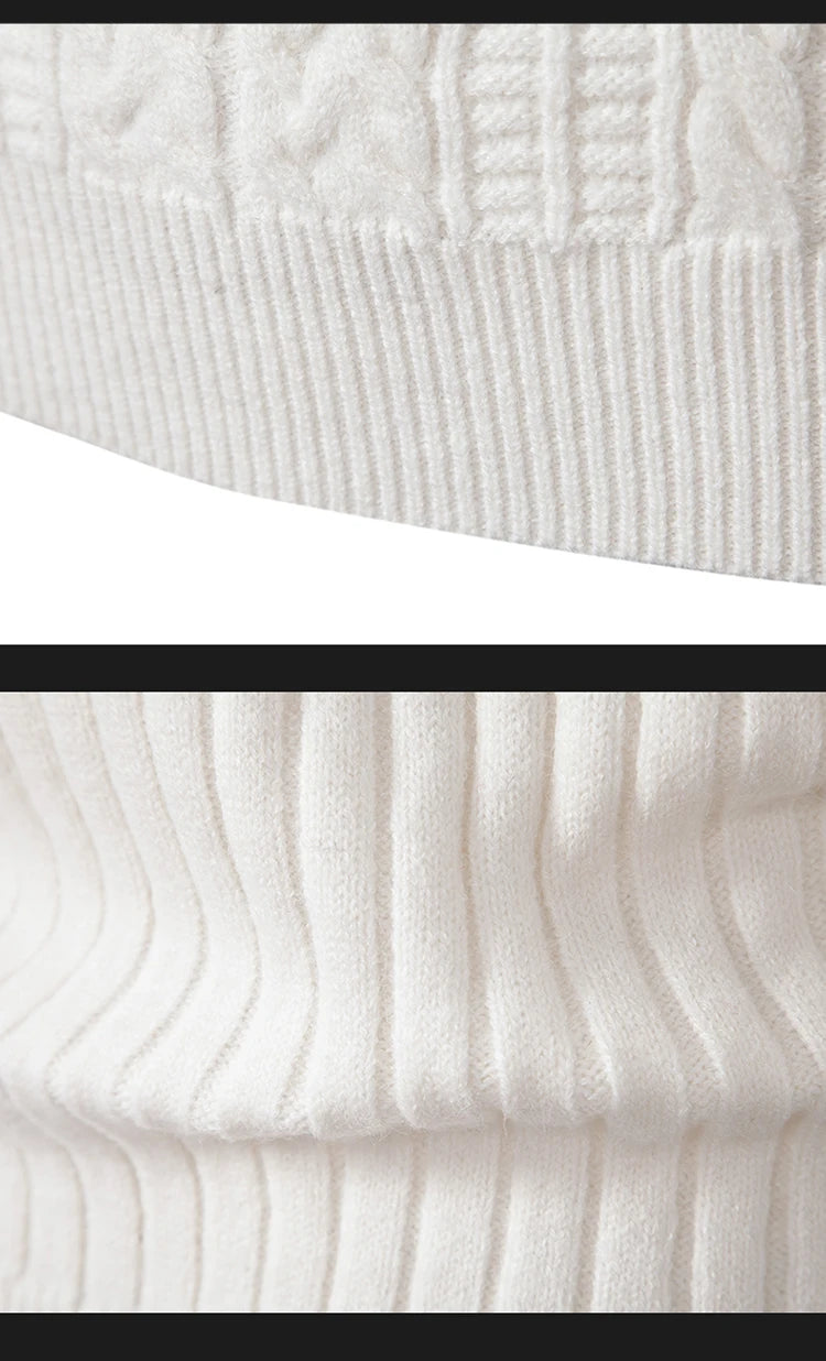 2023 Autumn  and Winter New Sweaters Warm Fit Knitted Sweaters Solid Color Casual Pullover Multiple Styles Sweater Men