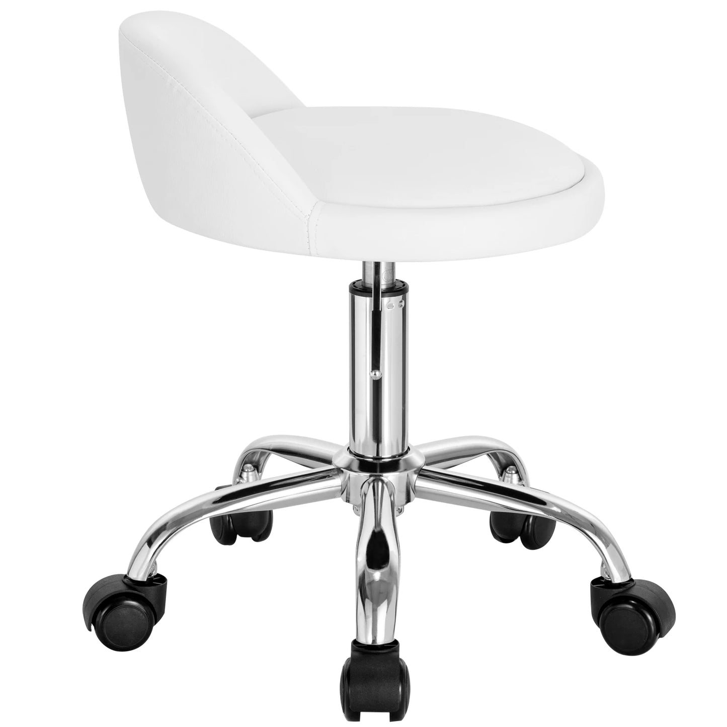 WOLTU Drehbarer Bürostuhl mit Rollen, höhenverstellbarer Computerstuhl mit niedriger Rückenlehne, Arbeitsrolle, Rocker-Schminkhocker