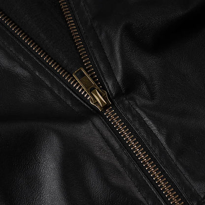 AltGoth Harajuku Streetwear Pu Leder Jacke Mall Gothic Cyber Punk Rollkragen Crop Mäntel Hipster Dark Grunge Rave Outfit Femme