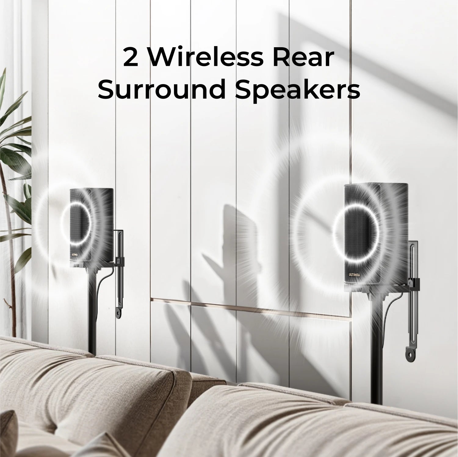 ULTIMEA Skywave X40 5.1.2ch Wireless Surround Sound System for TV with Dolby Atmos, Home Cinema Soundbar with Wireless Subwoofer.