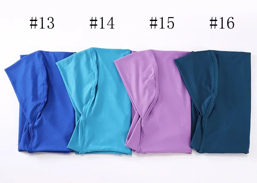 Soft Solid Modal Jersey Hijab Instant Hijab Scarf For Muslim Woman Hijabs Ladies Casual Wraps Islamic Headscarf Turban 68*68cm.