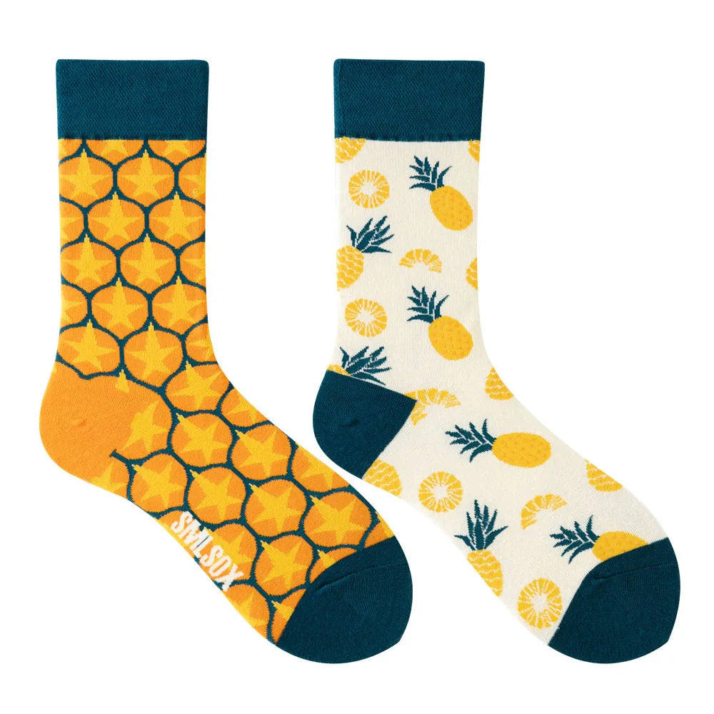 1 Pair Man Women Sock Original AB Tide Socks Colorful Cat Dog Koala Cow Cotton Socks Four Seasons Unisex Medium tube Socks Gift