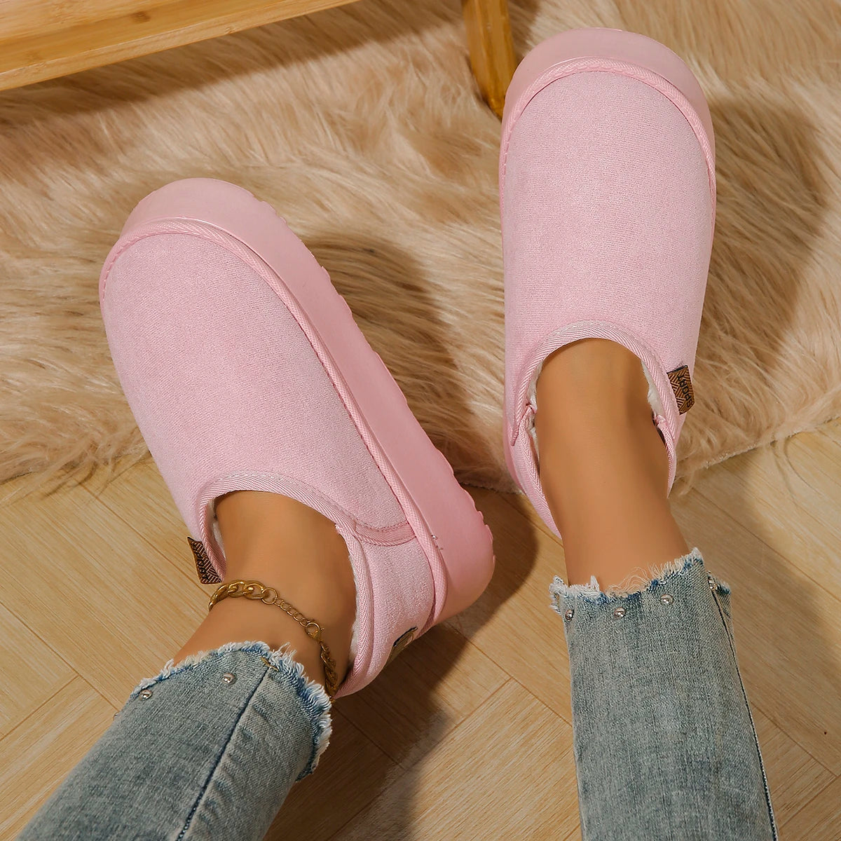 2024 New Classic Thickened Fluff Women's Snow Boots Comfortable Warm Ankle Boots Women Winter Ladies Shoes Chunky Botas Mujer.