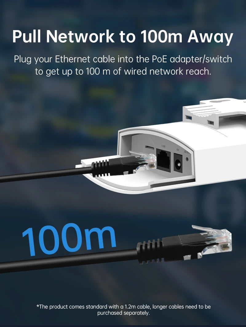 Plery IP66 CAT4 AX300 4G Router WiFi6 Outdoor Router For IP Camera/CPE 300Mbps Global LTE Router POE/DC Power 2*5dBi Antennas.