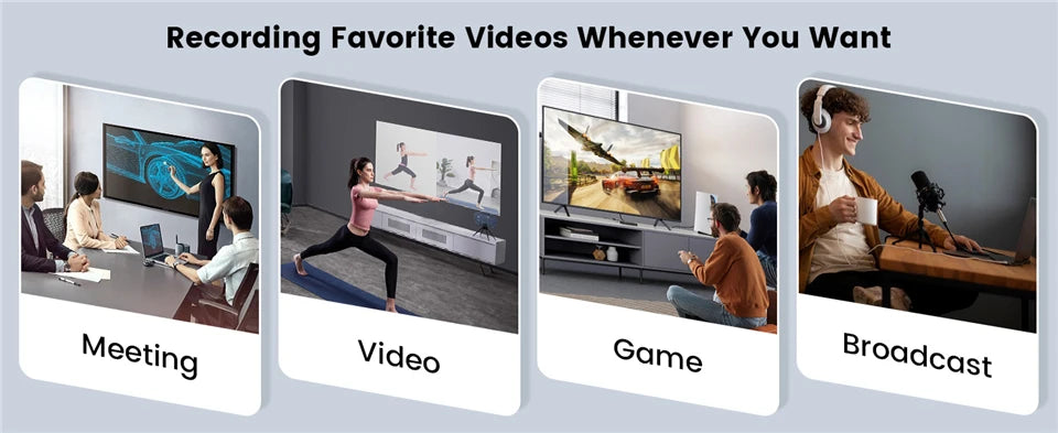 Navceker 4K Pro USB 3.0 Video Capture Card HDMI-compatible 1080P 60fps HD Video Recorder Grabber For OBS Capturing Game Live.