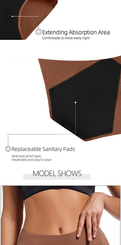 3-Layer Leakproof Menstrual Panties Ladies High-waisted Physiological Pants Icysilk Incontinence Breathable Sport Briefs XS-4XL.