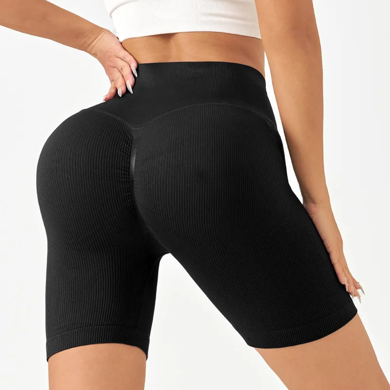 No Awkward Lines Yoga Pants for Women High Waisted Hip Lifting Exercise Running Wearing Fitness Shorts Cycling Pantssports Pants.