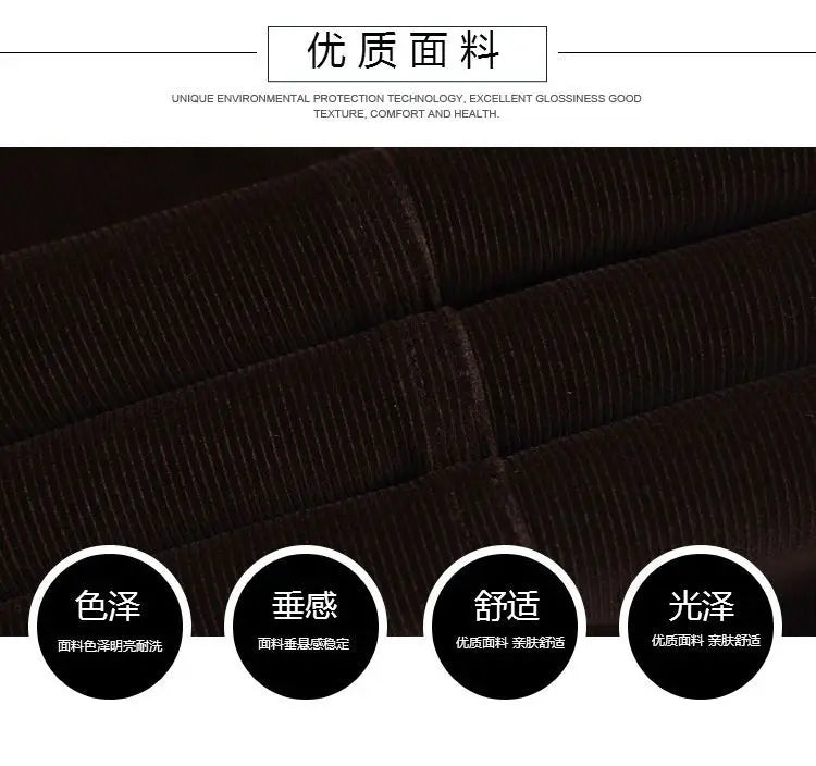 Business Casual Men Corduroy Pants Autumn Winter New Solid Zipper Pockets Simplicity Fashion Loose Thicken Straight Trousers.