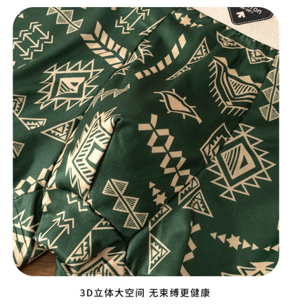 4Pcs Boxer Shorts männer Unterwäsche Eis Seide Unterhose Sexy Höschen Gedruckt Boyshort Atmungsaktive Elastische Dessous Plus Größe L-4XL