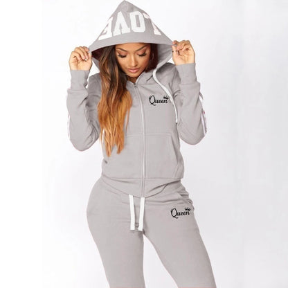 Hot Women's Fashion Tracksuit Striped Hoodies and Jogger Pants Ladies Daily Casual Clothes.