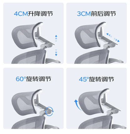 Ergonomischer Computerstuhl Designer Bequeme nordische Fußstütze Moderner trendiger Bürostuhl Entspannendes Lesen Muebles-Möbel