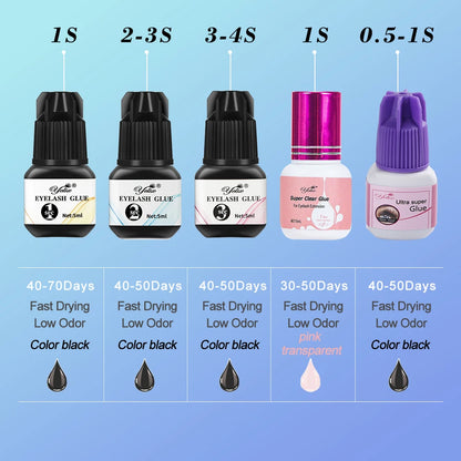 Yelix Eyelash Extension Glue 0.5-1 Sec Fast Dry Individual Lashes Glue Sensitive Eye Eyelash Glue Wholesale Customization.