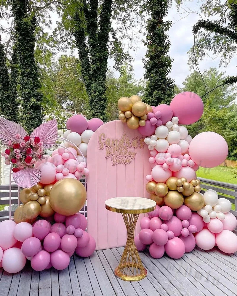 Macaron Rosa Ballon Girlande Bogen Kit Hochzeit Geburtstag Party Dekor Kinder Roségold Latex Ballons Babyparty Dekorationen Kette.