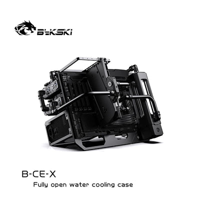 Bykski ATX Open Frame Panoramic Viewing Gaming Computer Case DIY Full Aluminum Water-Cooled Chassis B-CE-X.