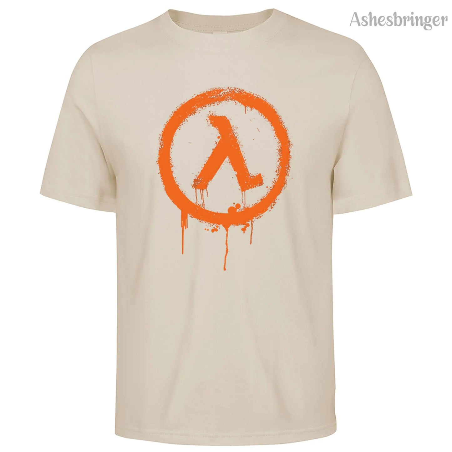 Men's Cotton Crew Neck Half Life Graphic Print T-Shirt Street Casual Style Tops For Men and Women.