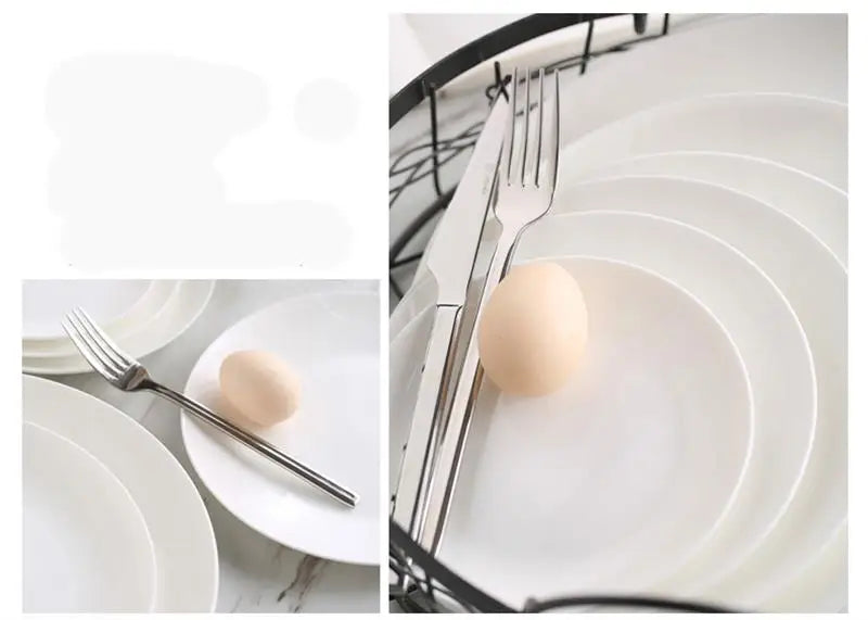 8 inch, plain white bone china vintage round deep plates, white ceramic tray, japanese style, dinner serving plate.