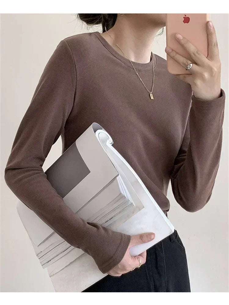 Winter Frauen Pullover T Shirt Frauen Oversize T-Shirt Frau Kleidung Weibliche T Tops Pullover Langarm Rohr Gestrickte T-shirt Top