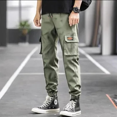 American Style Vintage Cargo Pants Loose Fit Straight Leg Casual Pants For Men Lightweight Summer Wide Leg Harem.