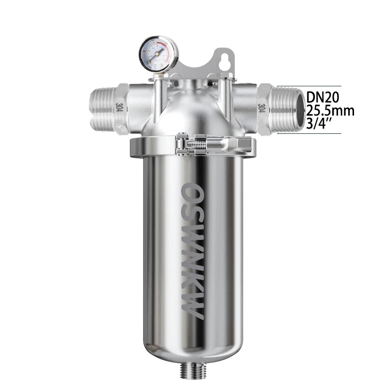 Whole house sediment filter  water filter system 40μm 316 stainless steel mesh.