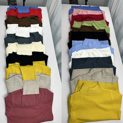 Rollkragen Winter Pullover Frauen Elegante Verdicken Samt Gefüttert Warme Sueter Gestrickte Pullover Schlank Tops Jersey Strickwaren Jumper Neue.