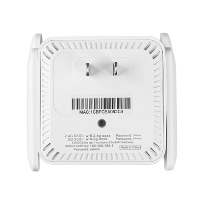 5Ghz AX1500 WiFi 6 Repeater 1500Mbps Extender Signal Booster Dual Band 2.4G/5GHz Wi-Fi Signal Amplifier Long Range Network Easy.